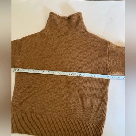 Aritzia Wilfred Luxe Cashmere Cyprie sweater Camel color size XXS - Picture 13 of 15